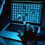 **Image Prompt 1: The Subtle Digital Deception**
    A close-up shot of a person's hand hovering uncertainly over a smartphone or laptop screen, their face partially illuminated by the device's glow, expressing a mix of confusion and apprehension. In the background, subtle, distorted digital faces (deepfakes) and abstract lines of glowing code or data emerge from the shadows, representing unseen, AI-driven threats. The overall atmosphere is dark and high-tech, with neon digital accents, emphasizing the invisible and technologically advanced nature of modern cybercrime. Cinematic, futuristic, dark aesthetics, digital art, high detail, volumetric lighting.